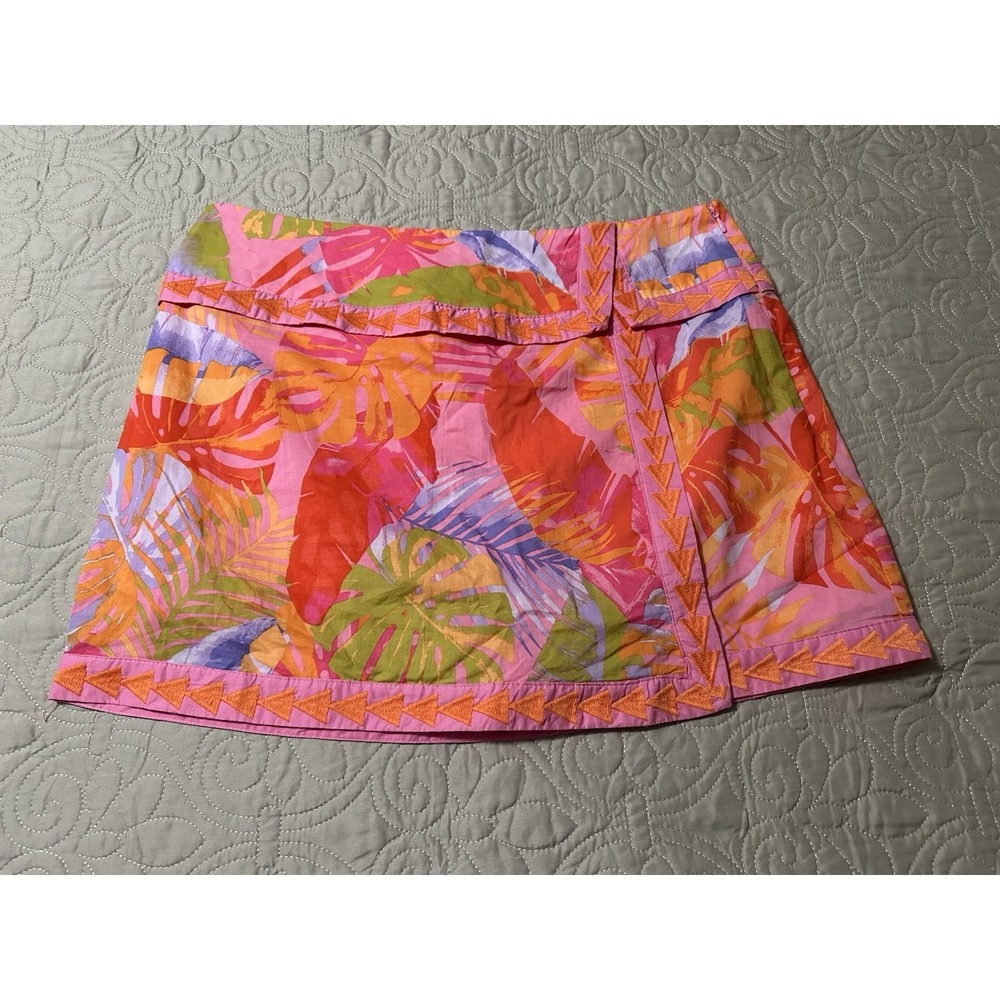 J. Marie Women's Eden Wrap Skort, Multicolor Floral Size XL 16"